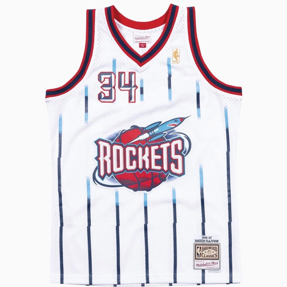 Mitchell & Ness Rockets White and Red Jersey